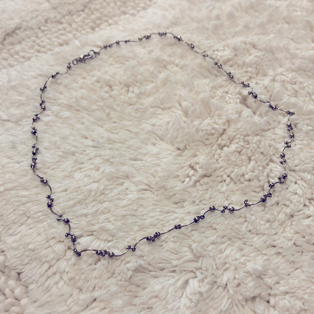 Silver necklace, 15”